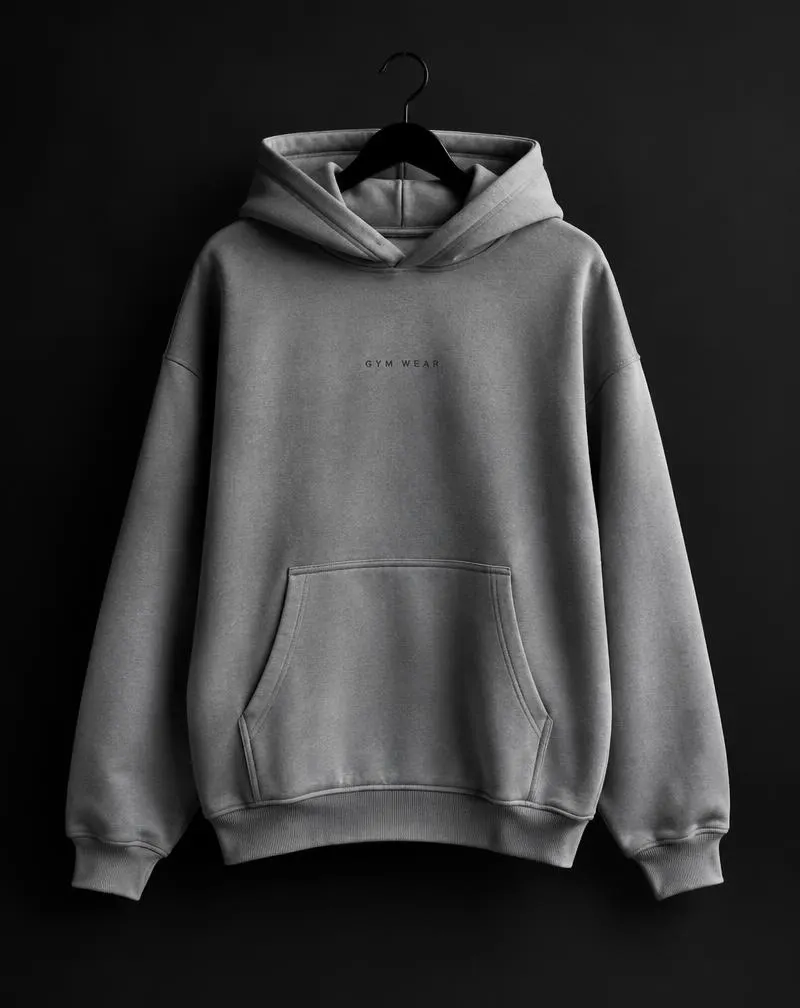 Heavyweight Oversized Hoodie in Ash Marl