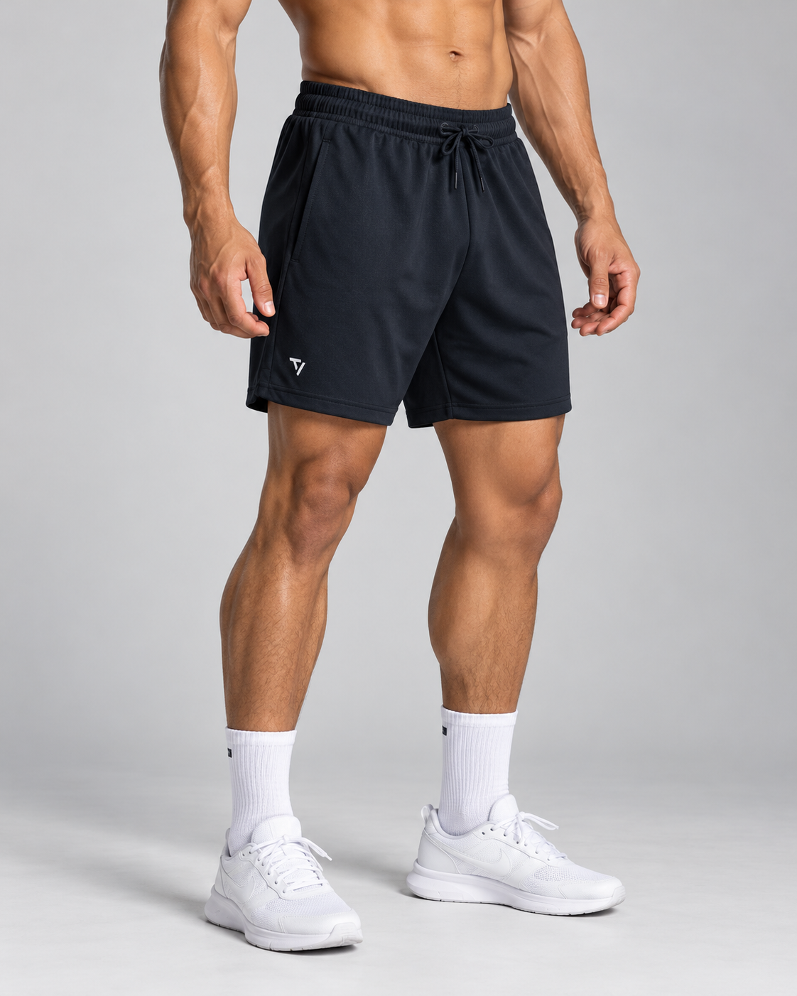 NERVE training shorts worn by an athlete